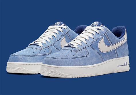 nike air force 1 blauw suede|Nike Air Force blue swoosh.